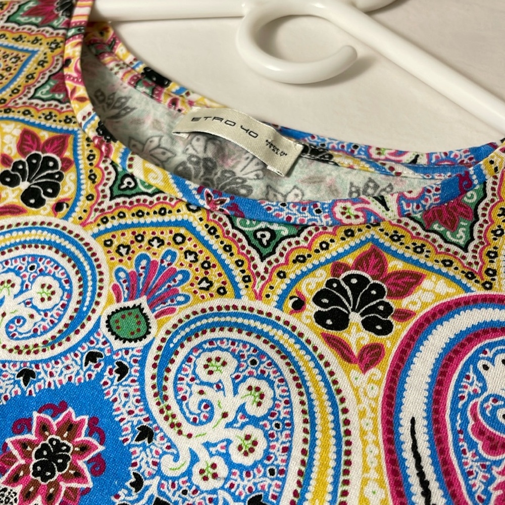 Etro Multicolored Paisley floral short sleeve shirt size 40 - Picture 5 of 5